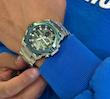 ساعت کاسیو  جیشاک مردانه  نقره ای سبز ‏  Casio G-shok GST