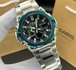 ساعت کاسیو  جیشاک مردانه  نقره ای سبز ‏  Casio G-shok GST