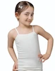 تاپ دخترانه بندی پنبه ساده سفید سیلکا 