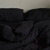 ست کامل کاور روتختی تمام نخ پنبه تک رنگ ساده کلاغ - رنگ مشکی کلاسیک- ارسال سریع