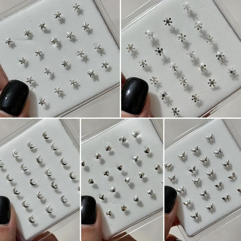 پیرسینگ بینی روکش نقره مینیمال