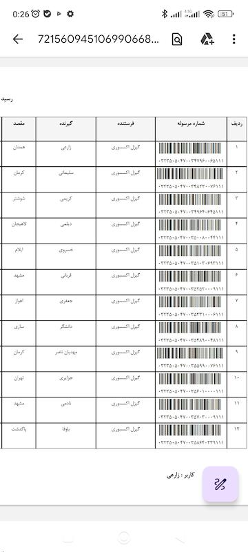 کد مرسوله های 16 اردیبهشت (توضیحات مطالعه شود)