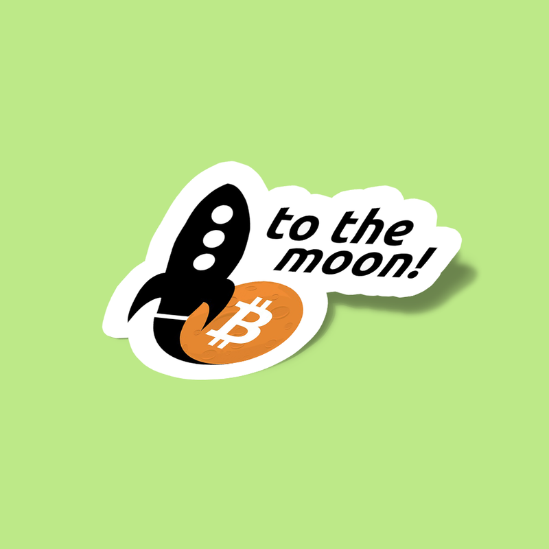استیکر Bitcoin to the moon