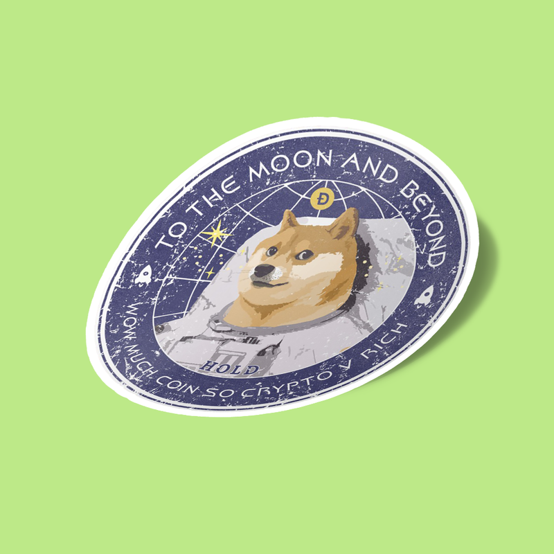 استیکر Dogecoin To the Moon