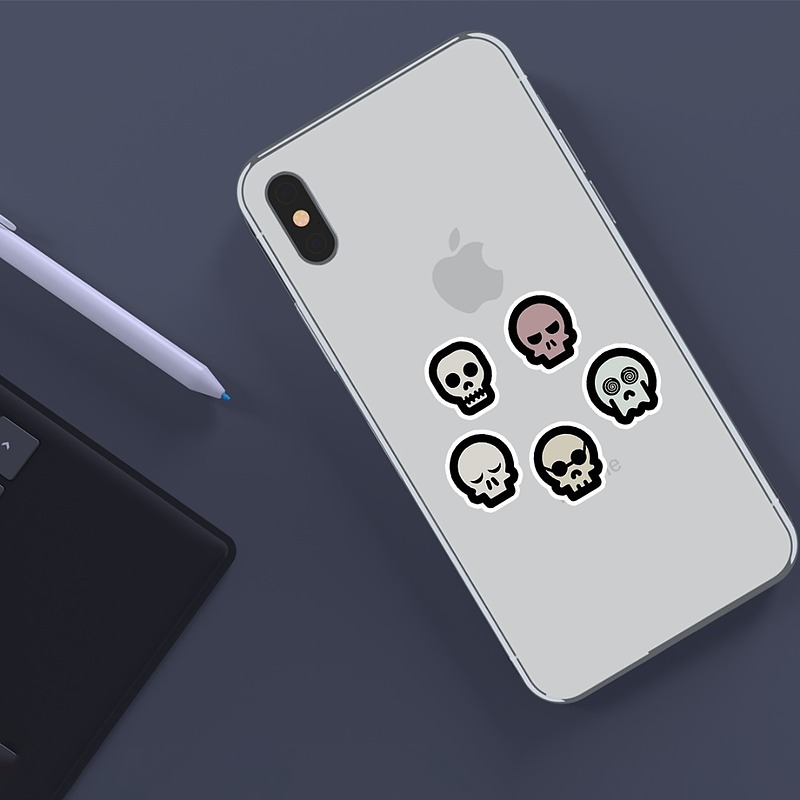 استیکر skull-emoji