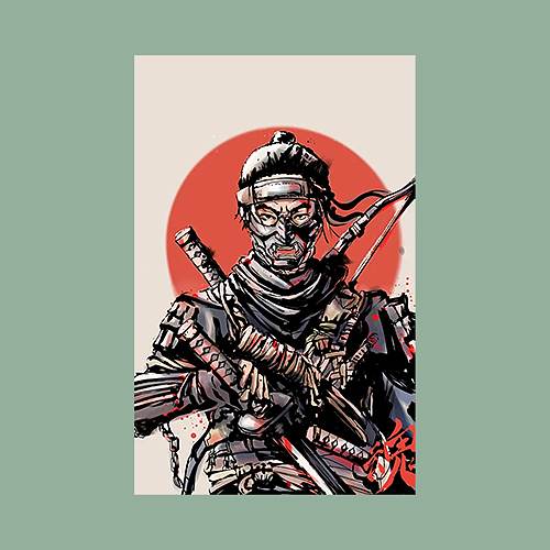 کارت استیکر Ghost of Tsushima