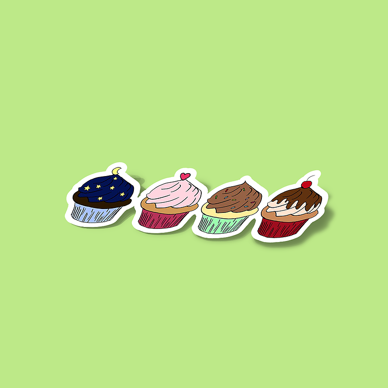 استیکر Fresh Cupcakes