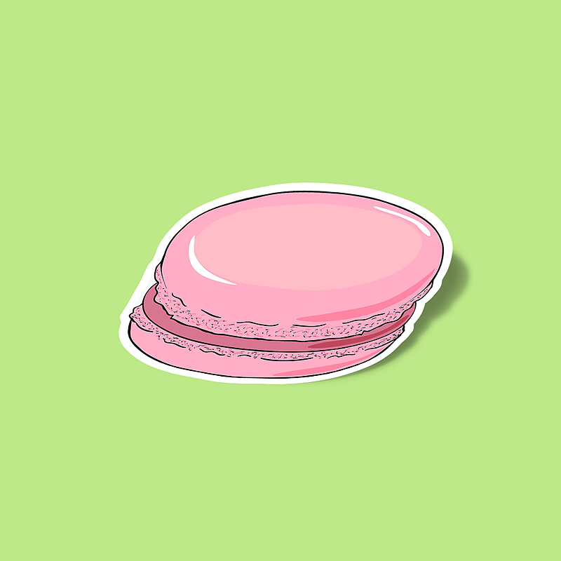 استیکر Pink macaron