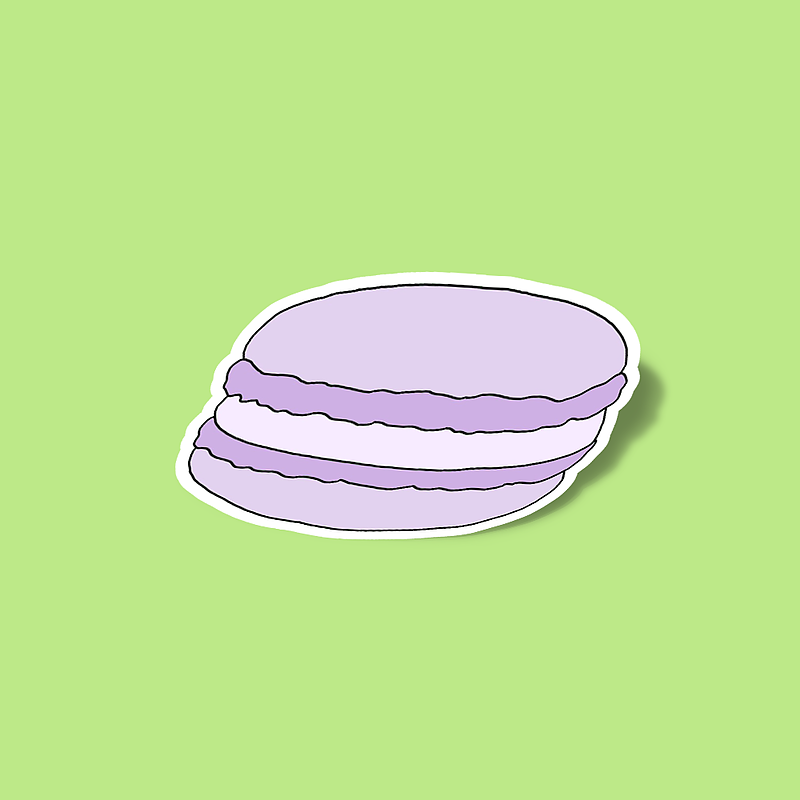 استیکر purple macaron