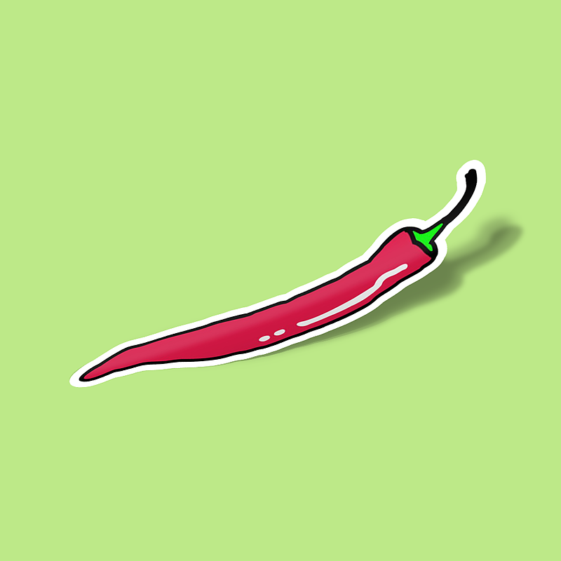 استیکر Spicy Red Hot Chili Pepper