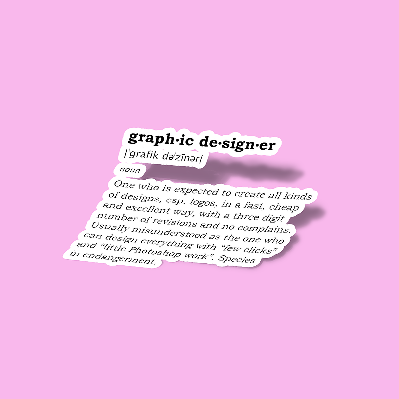 استیکر Graphic designer defenition