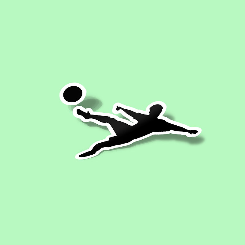 استیکر Soccer horizontal shot
