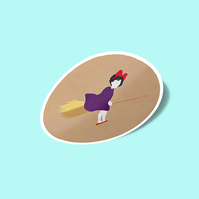استیکر Kiki delivery service Ghibli Art Sticker