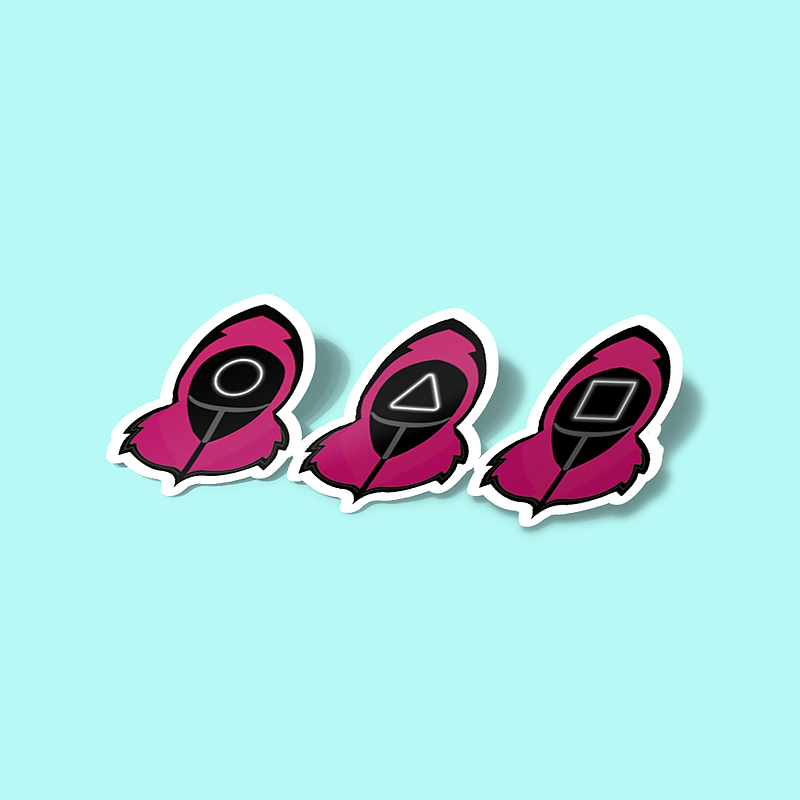 استیکر Squid Game Pink Soldiers Sticker Sticker