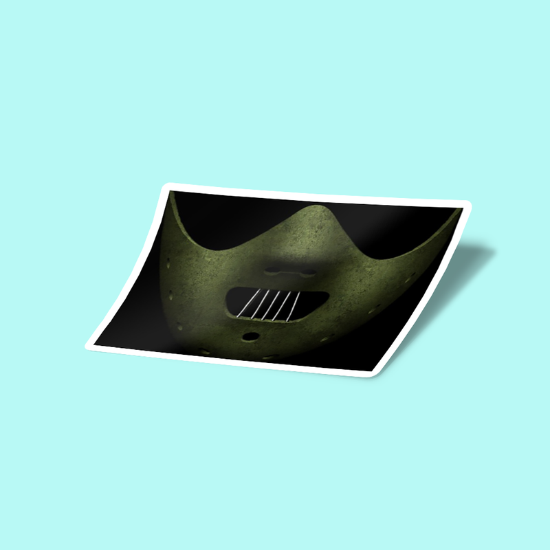 استیکر Hannibal Lecter mask - cannibal covid vintage mask with happy mouth Sticker