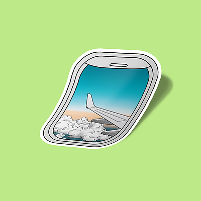 استیکر Airplane Window Sticker