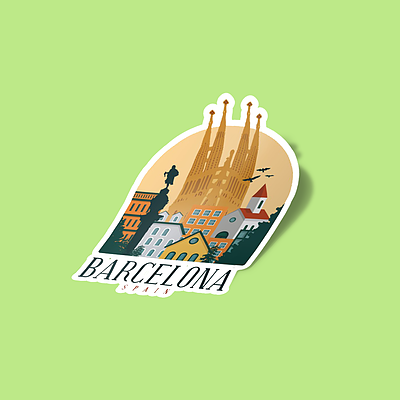 استیکر BARCELONA SPAIN Sticker