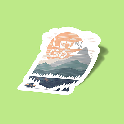 استیکر Let's Go Sticker