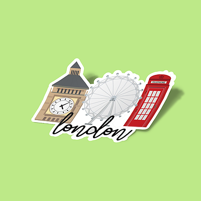 استیکر London 2 Sticker