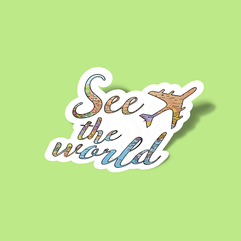 استیکر See the world Sticker