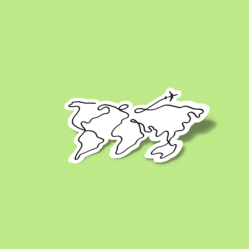 استیکر world map Sticker