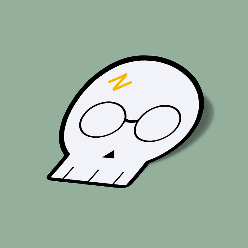 استیکر harry potter skull