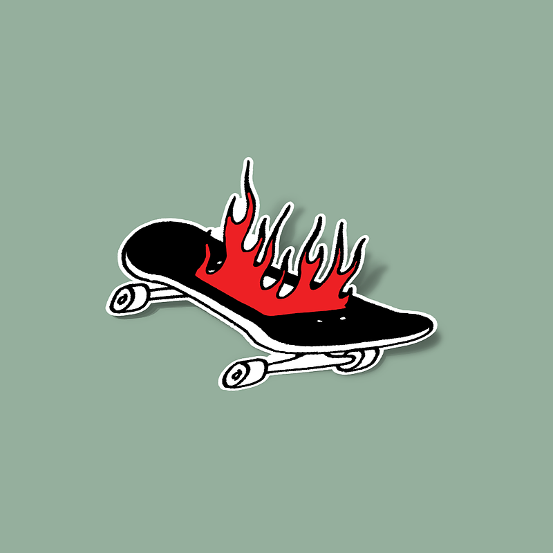 استیکر Fire Skating 2 