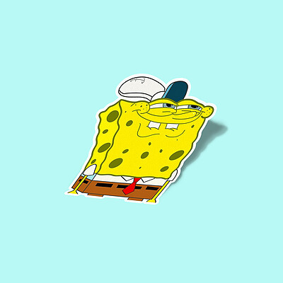 استیکر Spongebob meme Laugh