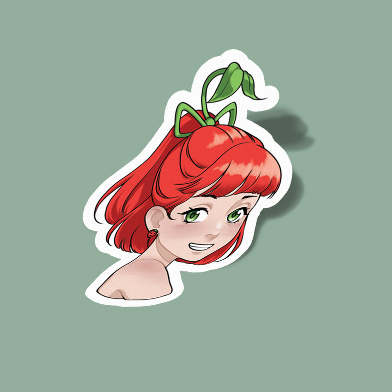 استیکر strawberry girl