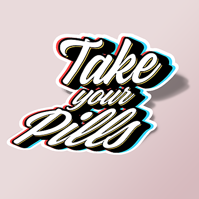 استیکر Take Your Pills