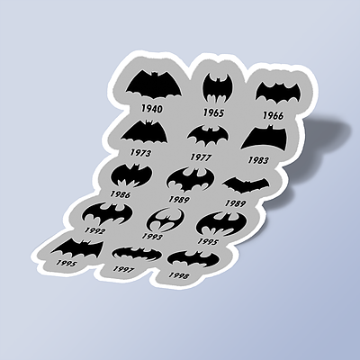 استیکر Batman symbol evolution