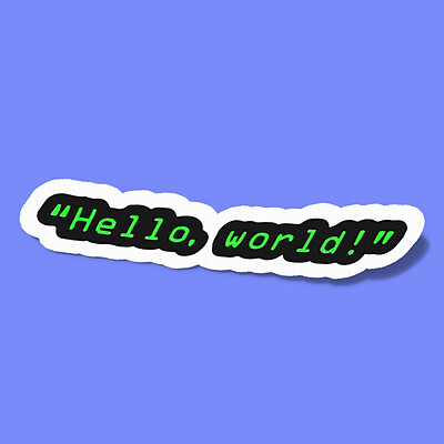 استیکر Computer Eng-3 Hello World! 