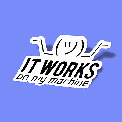 استیکر Computer Eng-5  Works on my machine  