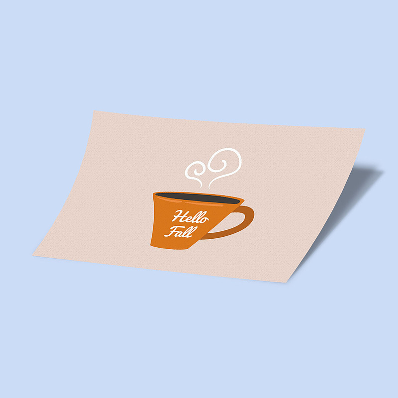کارت استیکر Cute-24 پاییزی
