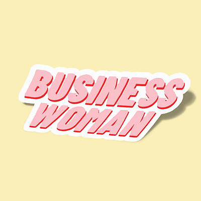 استیکر BUSINESS WOMAN