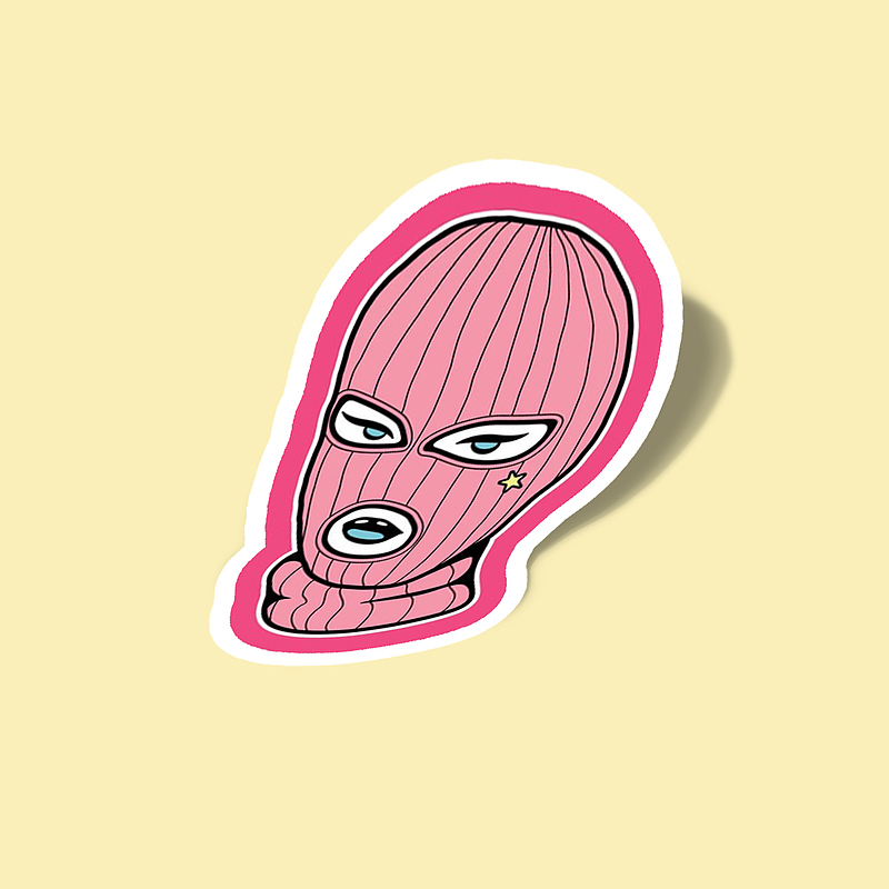 استیکر Pink Mask Girl