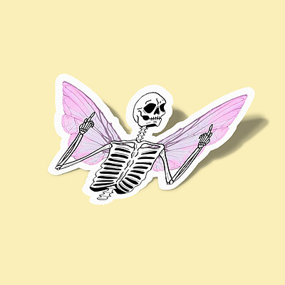 استیکر Skeleton-1 Pink