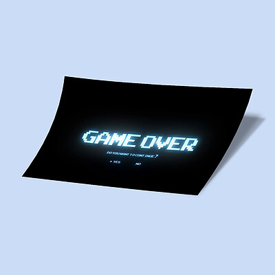 کارت استیکر Game Over-1