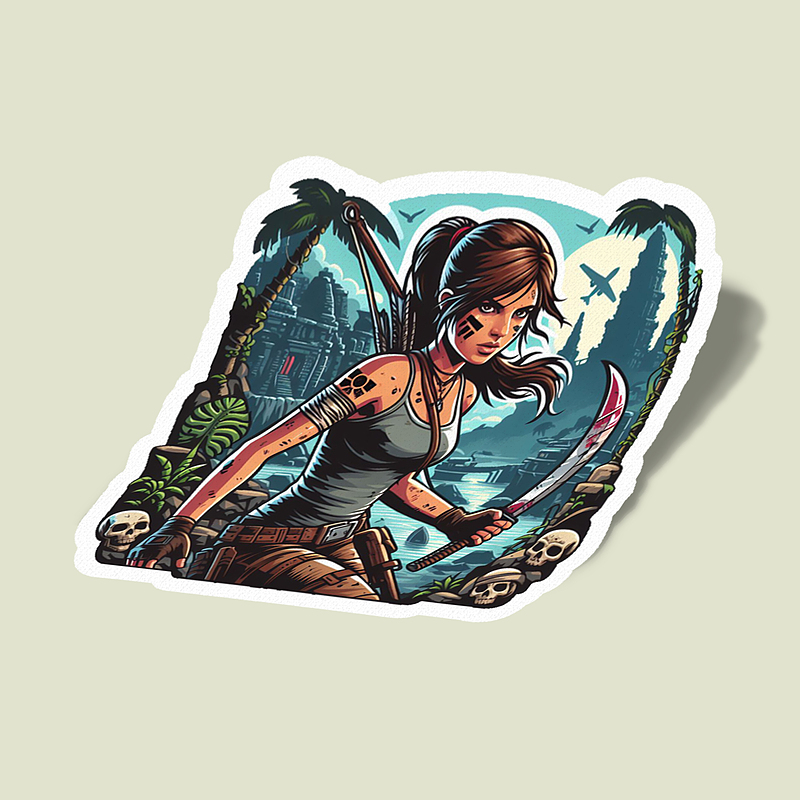 استیکر Tomb Raider-1 Lara Croft