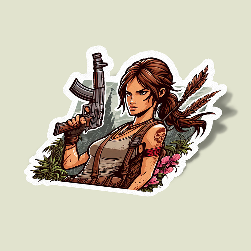 استیکر Tomb Raider-2 Lara Croft