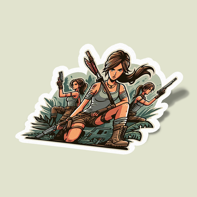 استیکر Tomb Raider-3 Lara Croft