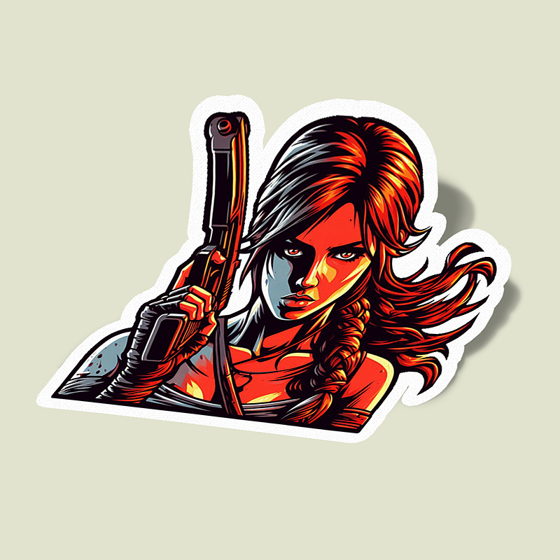 استیکر Tomb Raider-4 Lara Croft