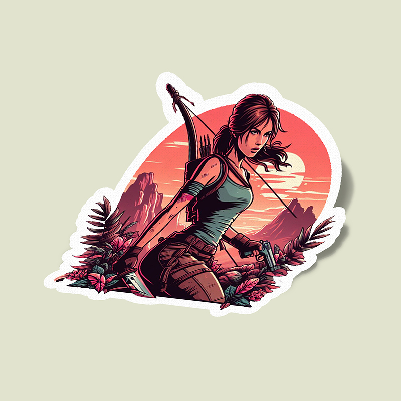 استیکر Tomb Raider-9 Lara Croft