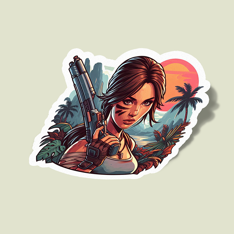 استیکر Tomb Raider-10 Lara Croft