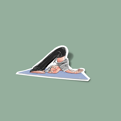 استیکر Yoga - Adho Mukha Svanasana