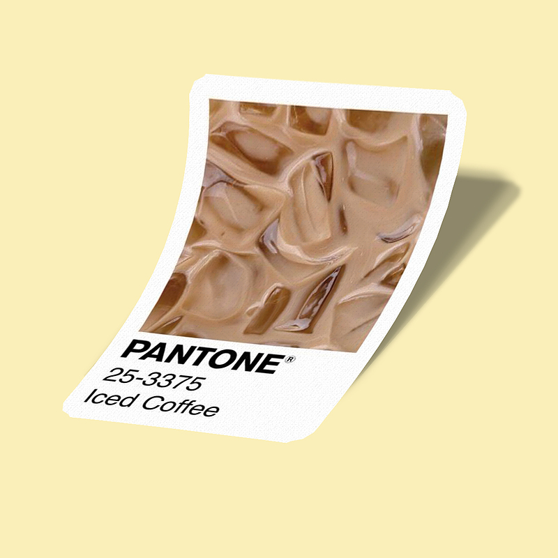 استیکر Pantone Iced Coffee