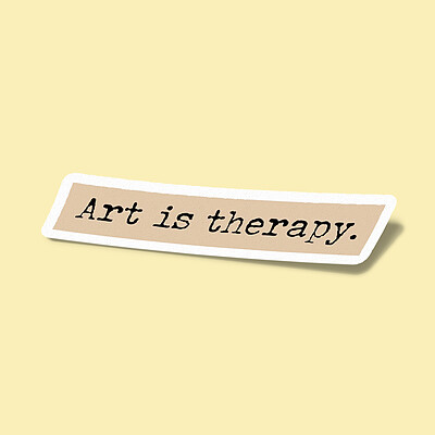 استیکر Art is Therapy