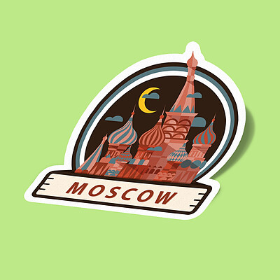 استیکر Travel-1 Moscow