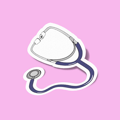 استیکر Stethoscope-1-گوشی پزشکی