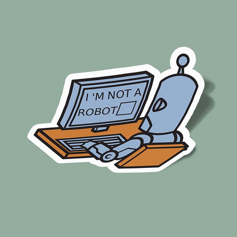 استیکر l'M NOT A ROBOT